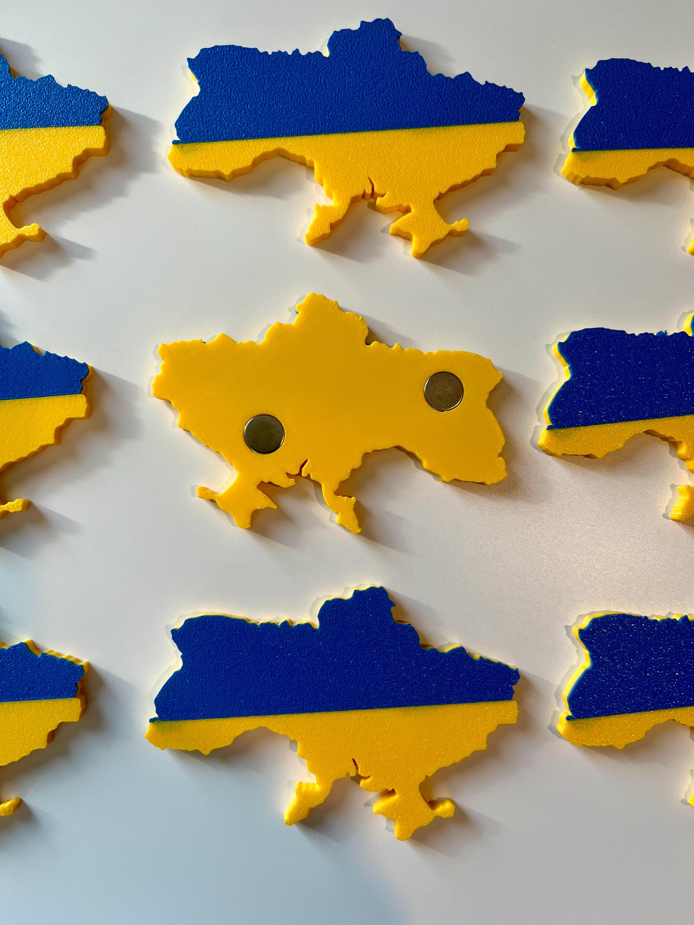 Ukraine Flag Fridge Magnet.