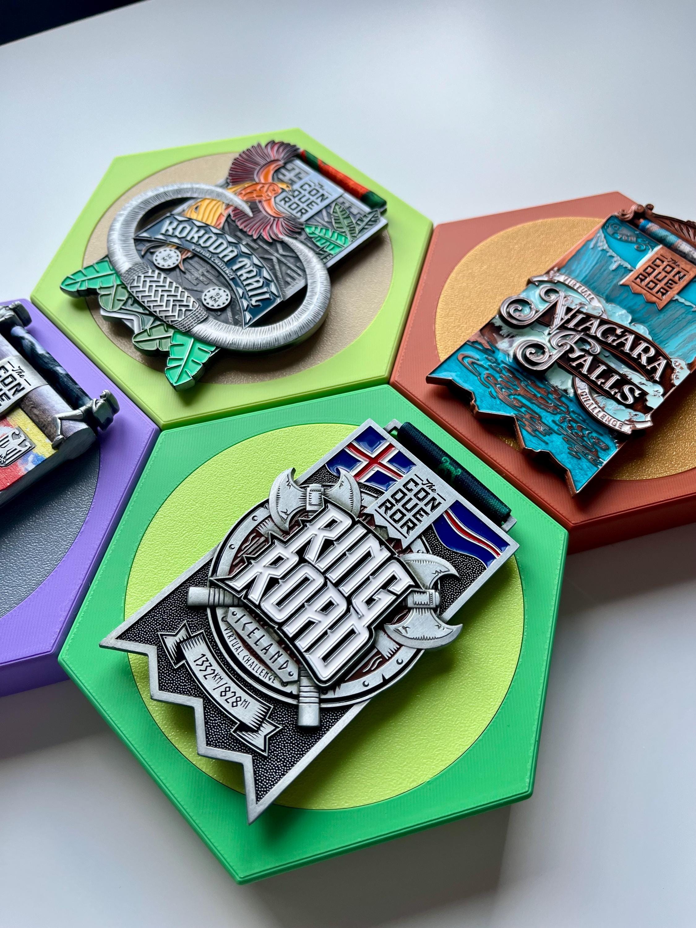 Honeycomb Medal Holder | Small | Dual Colour | 36+ Colours | Made in The UK | Worldwide Shipping