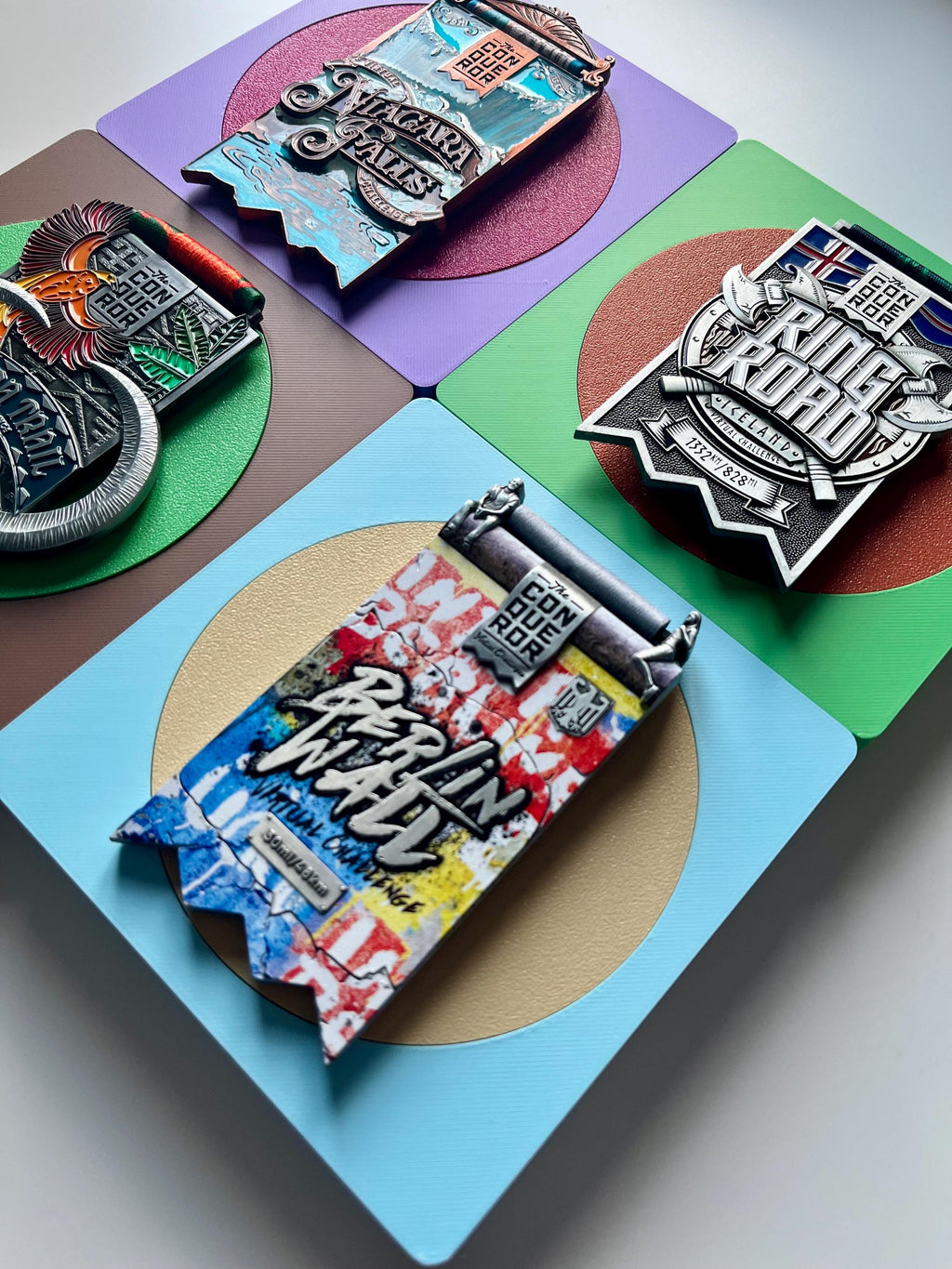 Hexar Square Dual Colour Edition Medal Holders - 36+ Colours - Made in The UK - Worldwide Shipping.