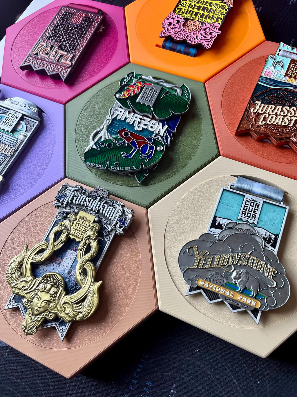 Honeycomb Medal Holder | Large | 36+ Colours | Made in The UK | Worldwide Shipping